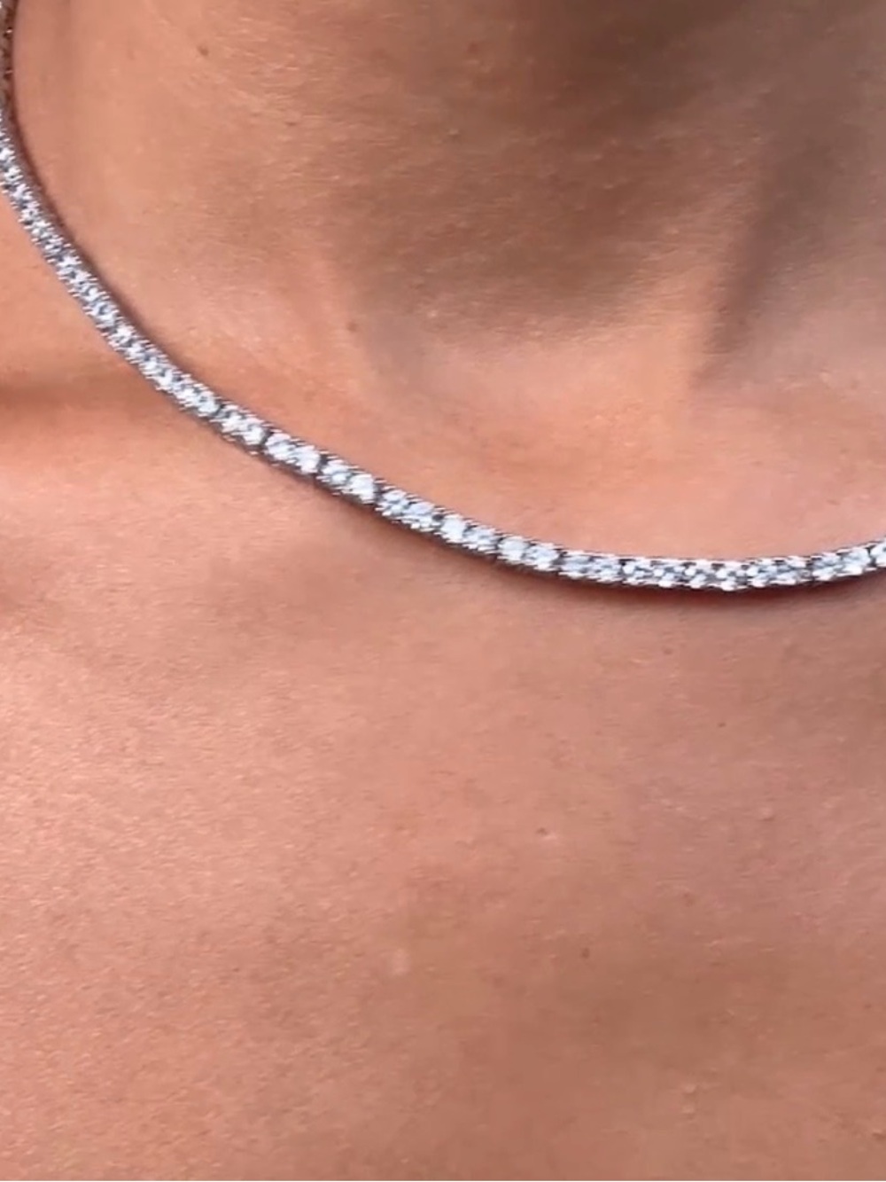 Melinda Maria Heiress Tennis Necklace 3mm (Silver) NEW - Never Worn - Picture 6 of 9